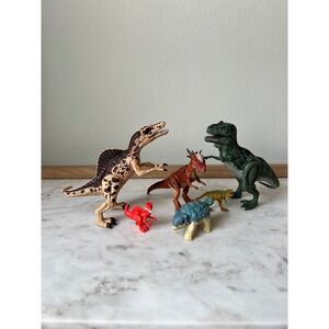 Dinosaur Lot of 6 Toy Figure Mixed Brands Jurassic World Kid Galaxy Works